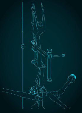 Hedef yinelenen yay takımının biçimlendirilmiş vektör illüstrasyonu