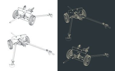 2. Dünya Savaşı M3 tanksavar silah taslakları