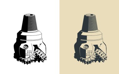 Üçlü sondaj sondajının şekillendirilmiş vektör çizimi