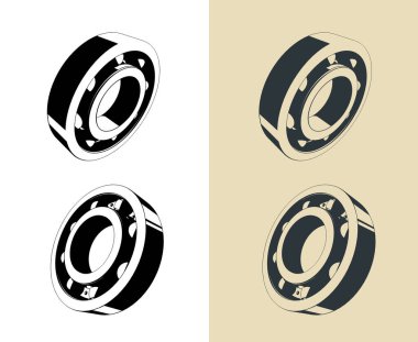 Bir bilyenin biçimlendirilmiş vektör çizimleri