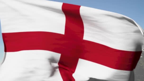 Bandera Inglaterra Ondeando Animación Renderizado Para Contenido Vídeo Redes Sociales — Vídeos de Stock