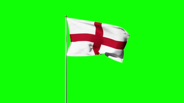 England Flagga Viftande Render Animation För Videoinnehåll Sociala Medier Rullar — Stockvideo