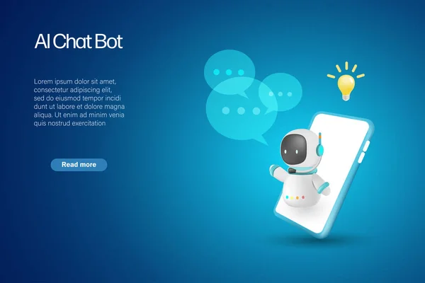 Chat Bot Computer Generate Smart Solution Answer User Artificial Intelligence —  Vetores de Stock
