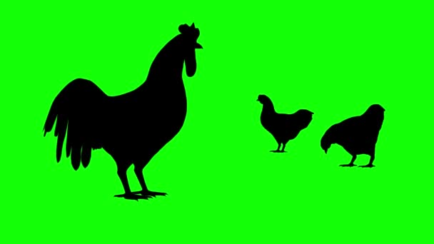 Teckensymbol Versaler Animation Rörelsegrafik Grön Skärm För Videoelement — Stockvideo