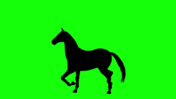 Teckensymbol Versaler Animation Rörelsegrafik Grön Skärm För Videoelement — Stockvideo