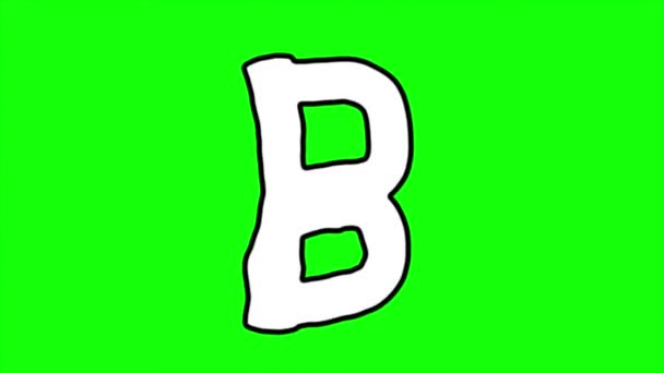 Signo Símbolo Carta Capital Animação Motion Gráficos Tela Verde Para — Vídeo de Stock