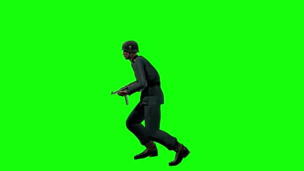 Yeşil Ekran Hareket Arkaplanındaki Siluet — Stok video
