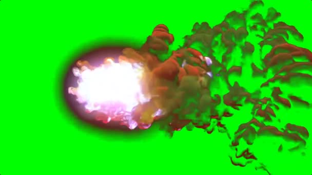 Golden Confetti Party Popper Explosion Auf Einem Grünen Bildschirm — Stockvideo