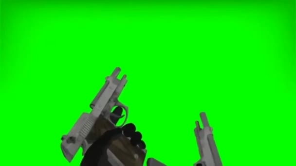 Golden Confetti Party Popper Explosion Zielonym Ekranie — Wideo stockowe