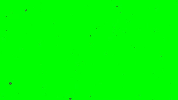 绿色荧幕上的金色糖果派对爆裂 — 图库视频影像