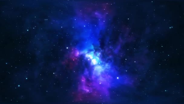 Великолепное Творение Вселенной Большого Взрыва Огромный Первый Взрыв Создание Звёзд — стоковое видео