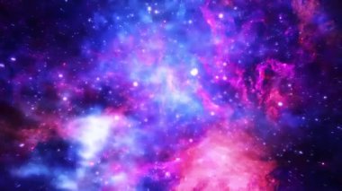 Beautiful Big Bang Universe Creation Illustration. Bright Flash of Light, Huge First Explosion, Blast Wave 3d Animation. Creation of Stars and Galaxies in Space.