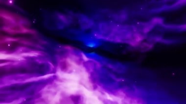 Beautiful Big Bang Universe Creation Illustration. Bright Flash of Light, Huge First Explosion, Blast Wave 3d Animation. Creation of Stars and Galaxies in Space.