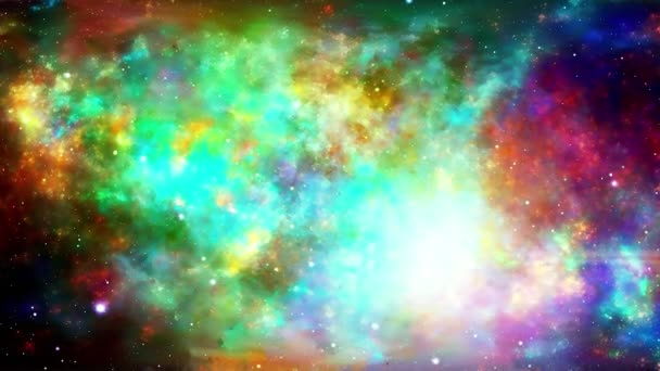 Beautiful Big Bang Universe Creation Illustration Bright Flash Light Huge — Stockvideo