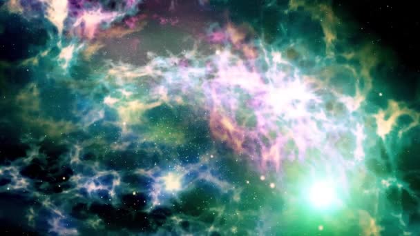 Beautiful Big Bang Universe Creation Illustration Bright Flash Light Huge — стокове відео