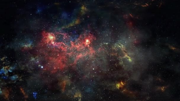 Beautiful Big Bang Universe Creation Illustration Bright Flash Light Huge — ストック動画