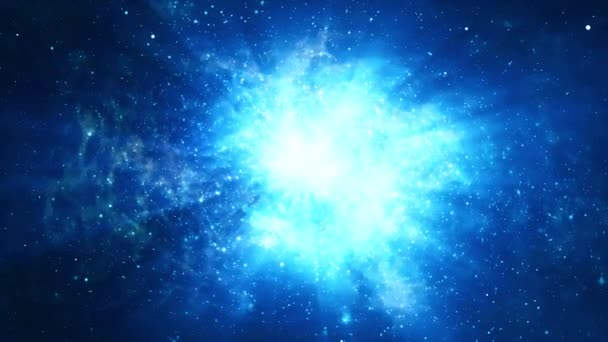 Beautiful Big Bang Universe Creation Illustration Bright Flash Light Huge — Vídeos de Stock