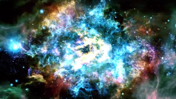 Beautiful Big Bang Universe Creation Illustration Bright Flash Light Huge — kuvapankkivideo