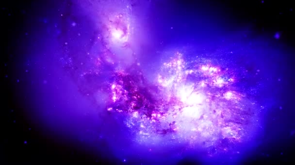 Beautiful Big Bang Universe Creation Illustration Bright Flash Light Huge — ストック動画