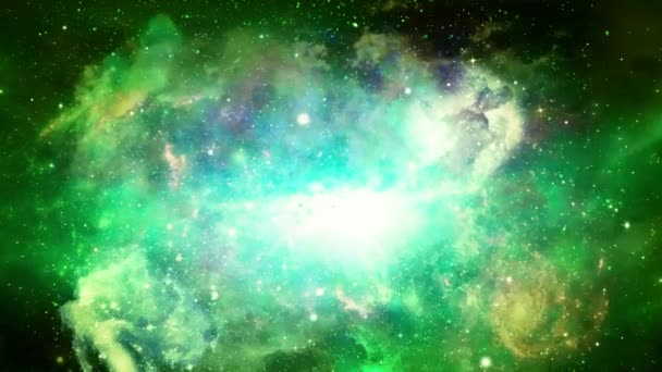 Beautiful Big Bang Universe Creation Illustration Bright Flash Light Huge — Video