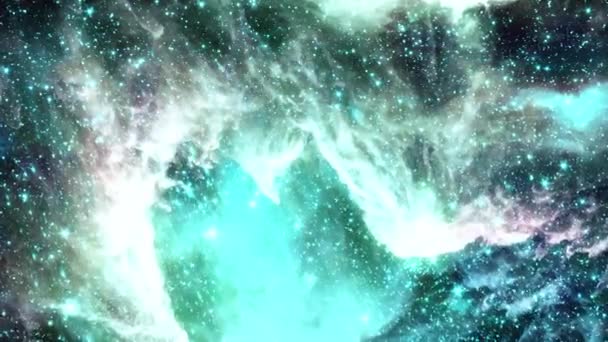 Beautiful Big Bang Universe Creation Illustration Bright Flash Light Huge — стоковое видео