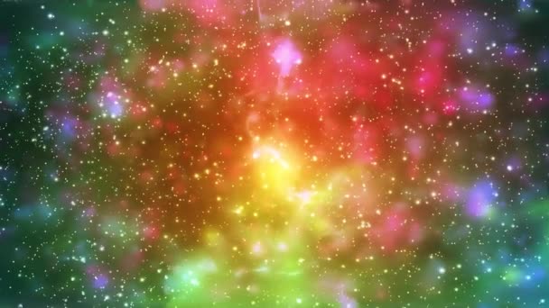 Beautiful Big Bang Universe Creation Illustration Bright Flash Light Huge — Stok video