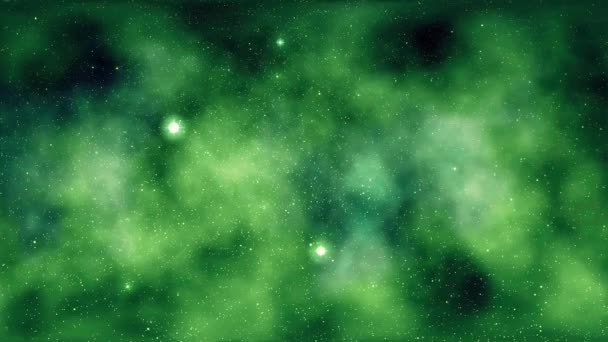 Абстрактный Космический Фон Астероидная Муха Фрактально Голубая Туманность Облаками Планеты — стоковое видео