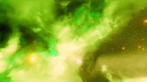 Fundal Spaţial Abstract Asteroizii Zboară Nebuloasa Albastră Fractală Norii Planetei — Videoclip de stoc