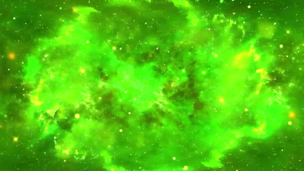 Résumé Fond Spatial Nébuleuse Bleue Fractale Mouche Astéroïde Avec Nuages — Video