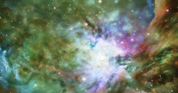 Flying Orion Nebula Відеоматеріал Наукових Фільмів Кінематографічних Фільмів Космосі Також — стокове відео