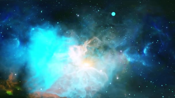 Flying Orion Nebula Відеоматеріал Наукових Фільмів Кінематографічних Фільмів Космосі Також — стокове відео