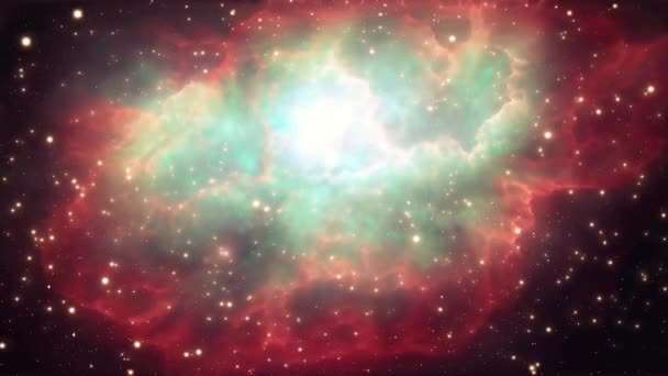 Flying Orion Nebula Egy Mozgókép Tudományos Filmek Film Űrben Háttér — Stock videók