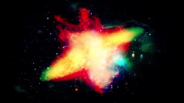 Outer Space Animation Red Pink Space Flight Helix Nebula Eye — Vídeo de Stock