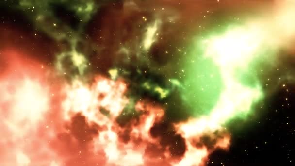 Outer Space Animation Red Pink Space Flight Helix Nebula Eye — Video