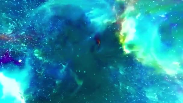 Outer Space Animation Red Pink Space Flight Helix Nebula Eye — Vídeos de Stock