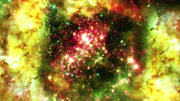 Outer Space Animation Red Pink Space Flight Helix Nebula Eye — Video