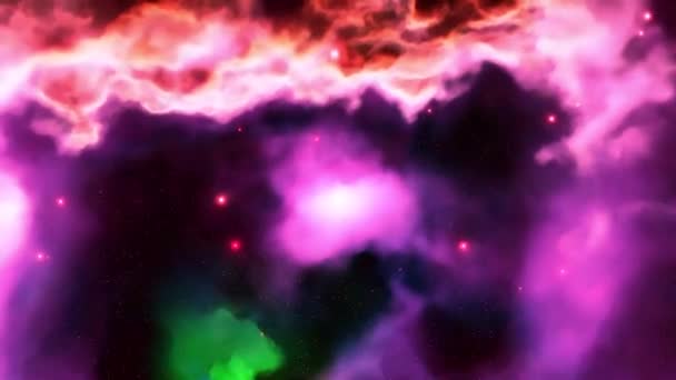 Outer Space Animation Red Pink Space Flight Helix Nebula Eye — Stok video