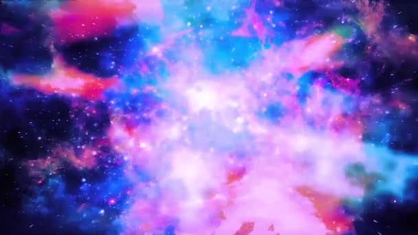 Outer Space Animation Red Pink Space Flight Helix Nebula Eye — 图库视频影像