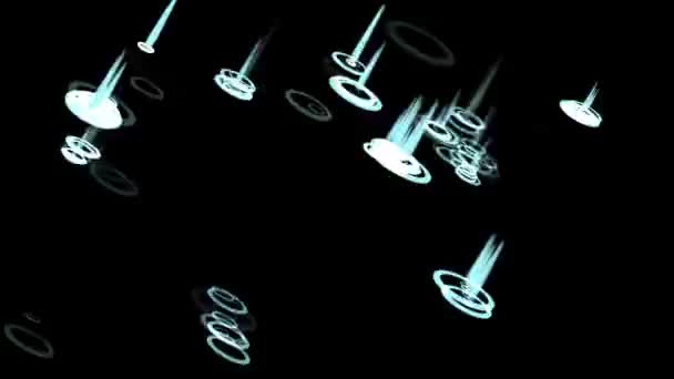 Höghastighetsflyg Linjer Animation Sömlös Looping Trafik Sci Digital Film Electric — Stockvideo