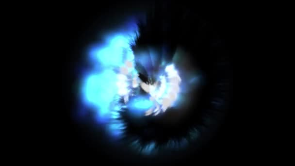 어두운 입자가 디지털 반짝이는 깊이의 입자는 — 비디오