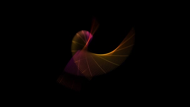 Vykreslování Svítit Barevné Vícebarevné Křivky Digitální Technologie Futuristické Technologie Abstraktní — Stock video