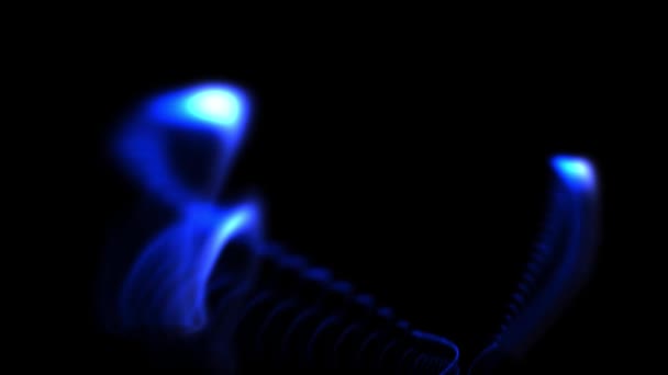 Vykreslování Svítit Barevné Vícebarevné Křivky Digitální Technologie Futuristické Technologie Abstraktní — Stock video