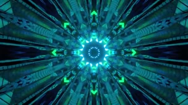 Återgivning Glow Färgglada Multi Färg Kurva Linje Digital Teknik Futuristisk — Stockvideo