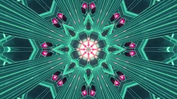 Цвет Розово Синих Неоновых Трубок Концепция Цифрового Дизайна Цикл Анимации — стоковое видео