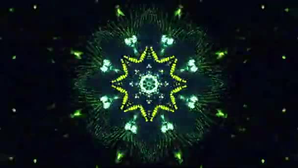 Abstraktní Neonové Světlo Loop Vykreslování — Stock video