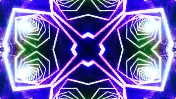 Абстрактне Неонове Світло Loop Відтворення — стокове відео
