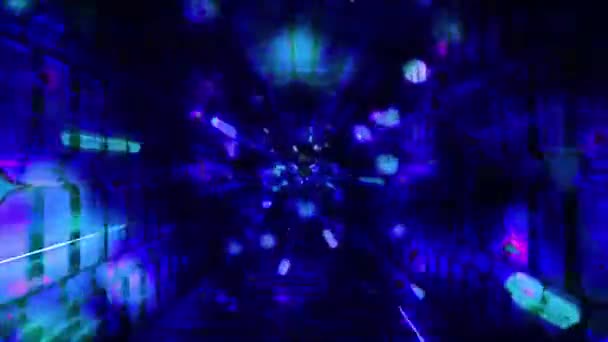 Abstraktní Neonové Světlo Loop Vykreslování — Stock video