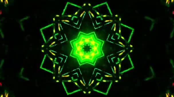 Абстрактный Neon Light Lod Rendering — стоковое видео