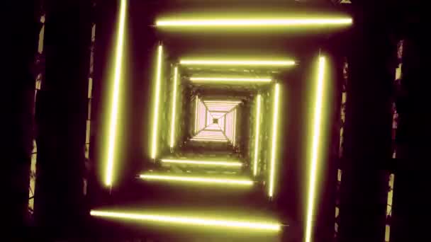 Absztrakt Neon Light Loop Renderelés — Stock videók