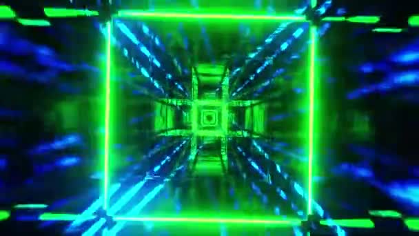 Abstrakt Neonljus Loop Rendering — Stockvideo